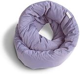 Huzi Infinity Pillow - Home Travel Soft Neck Scarf Support Sleep (Purple)