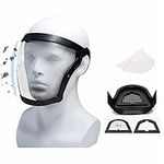 Super Protective Anti-Fog Face Shield，Shield Full Face Mask，Transparent protective full face PC riding mask With filter (black)