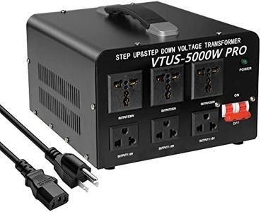 Yinleader 5000W PRO Voltage Transformer Converter Step Up/Down AC 110V/120V to 220V/240V or 220V/240V to 110V/120V Power Converter w/US Standard Power Cord,Circuit Breaker Protection