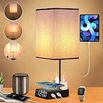 Bedside Lamp with USB Ports & AC Ou