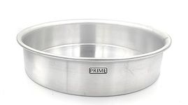 Prime Bakers and Moulders Round Aluminum Cake Baking Mould - Tin pan for Oven (12 Inch)