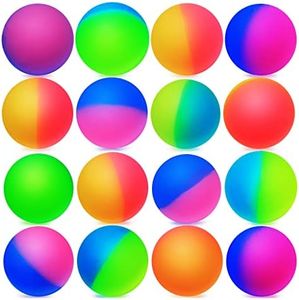 Oleitodh 30 Pcs Jumbo Super Bouncy Balls 2.35 Inch Rubber Bouncing Balls Bulk Kids ICY Large Hi Bounce Balls Assorted Colorful High Bouncing Ball for Boys Gilrs Birthday Party Favors Carnival Prizes