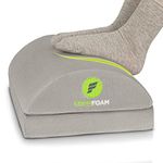 ErgoFoam Foot Rest for Under Desk at Work - Chiropractor Endorsed 2in1 Adjustable Premium Under Desk Footrest - Ergonomic Desk Foot Rest with High-Density Compression-Resistant Velvet Soft Foam (Grey)