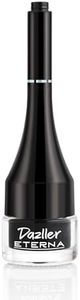 Dazller Eterna Eye Sensation Gel Eyeliner, 3g, Matte Black, Smudge-proof, Water-resistant, Quick Dry, In-built Flat Liner Brush