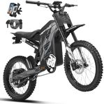 HAPPYRUN G300 Pro Electric Dirt Bike for Adults, 72V 30Ah Battery, 6500W Motor, 50 MPH Speed, 70 Mile Range, 350 Lbs Load Capacity, Hydraulic Brakes (Black)