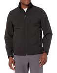 Amazon Essentials Men's Water-Resistant Softshell Jacket, Black, Large