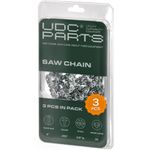 UDC Parts 8-Inch Chainsaw Chain / S33 / .050 Gauge 33 Drive Links/Fits Chicago Earthwise Greenworks SunJoe and More - 3 Pack