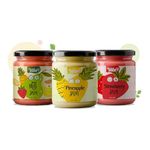 Sweetmate Sugar Free Strawberry , MixFruits , Pineapple Combo Pack Jam - (220gm Each) | Stevia added with Real Fruits | 100% Natural | Diabetic and keto Friendly Sweetened Naturally | Tastes Delicious ( 660 Gram Jam Pack)