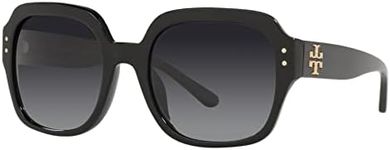 Tory Burch TY7143U Women's Sunglasses Black/Grey Gradient Polar 56