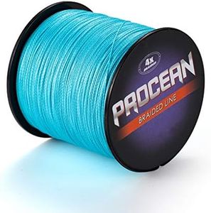 Procean 100% PE 4 & 8 Strands Braided Fishing Line, 6-300 LB Sensitive Braided Lines, Super Performance and Cost-Effective (Blue, 30LB(13.6Kg) 0.26mm-328Yds)