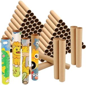CONEHOY 80 Pcs Cardboard Tubes 2 Size Cowhide Paper Towel Rolls Cardboard DIY Empty Toilet Paper Tubes Bulk for Craft Classroom Projects ( 1.4 x 10 Inch, 1.6 x 10 Inch)