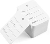 Nicunom 2000 PCS Price Tags, 1.97" x 1.38"Clothing Tags, White Merchandise Marking Tags Display Label for Product Jewelry Clothing Tags