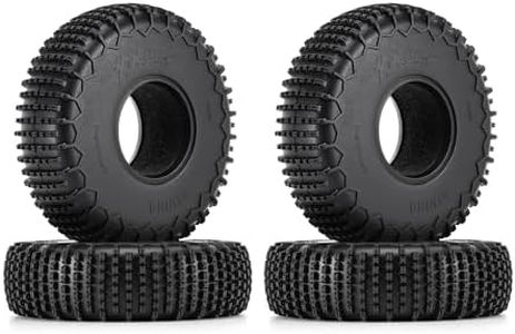 INJORA 1.9" XHX Pin Tires - S5 122 * 36mm Wheel Tires for SCX10 TRX4 1/10 RC Crawler Car Upgrade