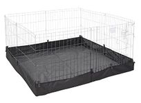 Square Canvas Base Cover for Dog Exercise Pen, Fits All MidWest Homes for Pets & New World Exercise Pens, Designed for When Pet Playpen is Set-Up in an Square Configuration, Black