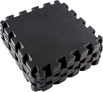 [40PCE] Handy Hardware Black EVA Mat, Durable, Non-Slip Surface for Home Gym, Yoga, and Exercise, Protects Floors and Provides Cushioning - Black (40PCE)