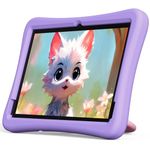 2024 Tablet for Kids 10 Inch, Android 13 Tablet with Google Kids Space, 2.0GHz 8-core, 4GB RAM 64GB Storage, HD Display, 6000mAh, 2.4G+5G WiFi, PlimPad Kids20 (Purple)