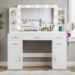 ALEXNUTRE Makeup Vanity Desk with L