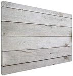 Navaris Magnetic Dry Erase Board - 24 x 36 inches Decorative White Board for Wall with Printed Design, Includes 5 Magnets and Marker - Wooden Planks