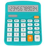 Helect Calculator, Standard Function Desktop Calculator (Blue)