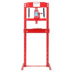 12 Ton Hydraulic Workshop Press Garage Shop Floor Press Bottle Jack Pressing Plates Bearing, Red