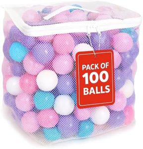 MW SPORTS Play Balls for Ball Pit, Plastic Crush Proof, Phthalate & BPA Free, Pastel Colors. (100 Balls)