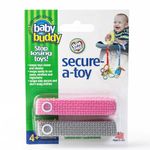 Baby Buddy Secure A Toy 2 Count, Pink-Gray