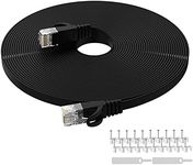 Lovicool Internet Cable Cat6 Gigabit LAN Network Cable 250MHz for Switch/Router/Modem/Patch Panel/PC/Modem/POE provided Cable Clips (20m)