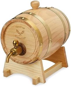 Foster & Rye Wooden, Whiskey Infusion Bourbon Moonshine Jug with Spigot, Liquor Dispenser Beverage Barrel-Holds 750mL Set of 1, Brown
