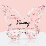 Brikabia Nanny Gifts, Nanny Birthday Gift, Beautiful Butterfly Acrylic Plaque, Best Nanny Gifts from Grandchildren, Nanny Gifts for Birthday Mothers Day Christmas