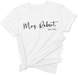 Personalised Mrs T-Shirt with Last 