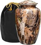 Trupoint Memorials Urn for Ashes Adult Male, Cremation Urn for Human Ashes Adult Female, Decorative Urn for Ashes for Women, Urns for Human Ashes Adult Men - Large, Marble Brown