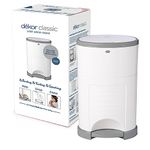 Dekor Classic Hands-Free Diaper Pail, White