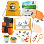 Bug Hunting Kits for Children with Kids Binoculars, Butterfly Net, Big Bug Viewer, Bug Catcher for Kids, Magnifying Glass, Plastic Bugs & More - Kids Explorer Kit & Educational Toys for Boys & Girls