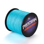 Procean 100% PE 4 & 8 Strands Braided Fishing Line, 6-300 LB Sensitive Braided Lines, Super Performance and Cost-Effective (Blue, 30LB(13.6Kg) 0.26mm-328Yds)