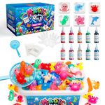 Kiditos Magic Water Elf Toy Kit,Aqua Fairy Water Gel Kit with Sparkling Magic Gel,Animal Molds,Christmas Gift,Birthday Gifts,Party Favors, Arts & Crafts DIY STEM Kits for Kids(10 Colors)