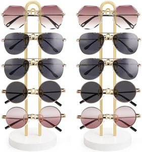 Mkono Sunglass Holder Organizer, Metal Glasses Stand Display Storage 2 Pack