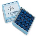 Laxmi Ganesh Billiard Snooker Pool Blue Diamond Cue Tip - 50 Pieces (10mm)