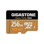 [5-Yrs Free Data Recovery] GIGASTONE 256GB Micro SD Card, 4K Game Turbo MAX, MicroSDXC Memory Card for Nintendo-Switch, GoPro, Action Camera, DJI, UHD Video, R/W up to 160/130MB/s, UHS-I U3 A2 4K C10