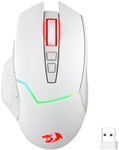 Redragon M690 PRO Wireless Gaming Mouse, 8000 DPI Wired/Wireless Gamer Mouse w/Rapid Fire Key, 8 Macro Buttons, Ergonomic Design for PC/Mac/Laptop, White