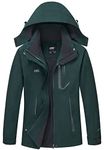 Diamond Candy Hooded Waterproof Jacket Softshell Women Sportswear Dark Green