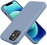 TAXXOE Silicone Case Compatible with iPhone 12 Case/12 pro case Soft Ultra Slim Protective Shockproof Liquid Silicone Phone Case,Anti-Scratch Microfiber Lining, 6.1" Yuanfeng Blue