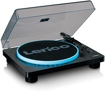 Lenco LS-50 - Platine vinyle avec haut-parleur - Plateau LED - USB - Entraînement par courroie - Préampli - 33, 45 et 78 tours - Arrêt automatique - Vinyle vers MP3 - Noir