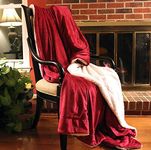 Tache Holiday Red Super Soft Warm Sherpa Micro Fleece Throw Blanket by Tache Home Fashion