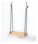 XSOURCE Wooden Swing Child Swing Wooden Swing Birthday Gift Indoor Outdoor Swing for Children Handmade Swing Tree for Children Suitable Weight 35 kg and Age 2 to 12 Years