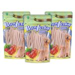 Bow Jerky Chicken and Milk Dog Treats for All Life Stages - Protein Rich Jerky Stick for Training, Reward and Snacking, 200 gm (Pack of 3)