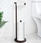 Free Standing Toilet Paper Holder Stand, Oil Rubbed Bronze Toilet Paper Holder with Storage for Jumbo Mega, Housen Solutions