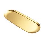 luvtree Oval Stainless Steel Tray,Jewelry&Perfume Storage Dish,Bathroom Accessory Vanity Tray,Tray Decor for Coffee Table,Candle Decoration & DisplayTray,Length23cm.Width9.5cm.Golden.1 Piece