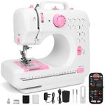SHTALHST Sewing Machine for Beginners, Small Electric Sewing Machines-Extra Sewing Kit, 12 Stitches Double-line Two-speed Reverse Stitch, Mini Portable Multi-Function Household Electric Sewing Machine