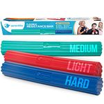 Serenilite Flexible Resistance Bar | Grip Strength Trainer, Resistance Band, Forearm Exerciser Workout | Flexbar for Tennis Elbow, Golfers Elbow, Physical Therapy, Pain Relief, Tendonitis, Recovery