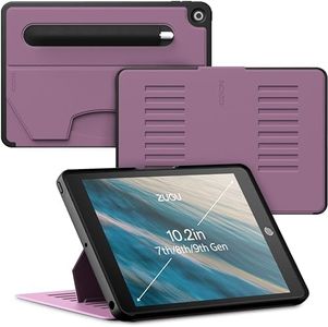 ZUGU iPad 10.2 Case for iPad 7th / 8th / 9th Generation (2019/2020 / 2021) iPad Slim Protective Cover - Apple Pencil Holder - Convenient 8-Angle Magnetic Stand & Auto Sleep/Wake [10.2 inch, Berry]